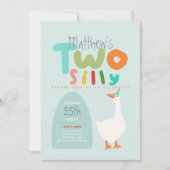 Jongens twee Gekke ganzenblauw eerste verjaardag Kaart (Voorkant)