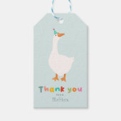 Jongens Twee Gekke Goose Blue Boerderij 2e verjaar Cadeaulabel (Voorkant)