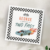 Jongens Twee Snelle 2e Verjaardag Race Auto Servet