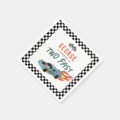 Jongens Twee Snelle 2e Verjaardag Race Auto Servet (Hoek)