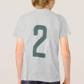 Jongens Twee Snelle 2e Verjaardag Racing Tri-Blend Shirt (Achterkant)