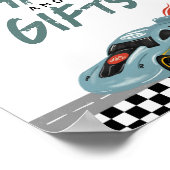 Jongens Twee Snelle Verjaardags Auto's Kaarten en Poster (Hoek)