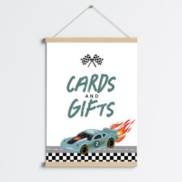 Jongens Twee Snelle Verjaardags Auto's Kaarten en  Poster