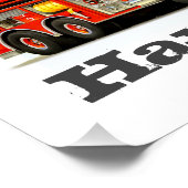 Jongen's tweede Happy Birthday Custom Construction Poster (Hoek)