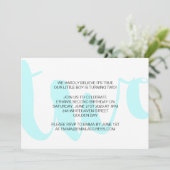 Jongens tweede verjaardag uitnodiging (Staand voorkant)