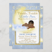 Jongens Twinkle Twinkle Little Star Baby shower Kaart (Voorkant / Achterkant)