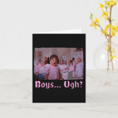 Jongens... Ugh! – Grappige Valentijnsdag Shirt Pul Kaart (Gele Bloem)