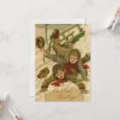  jongens uit 1906 die in sneeuwkerst slapen kaart (Voorkant / Achterkant in situ)