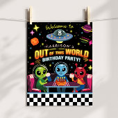 Jongens uit deze wereld ruimte alien welkomstbord poster