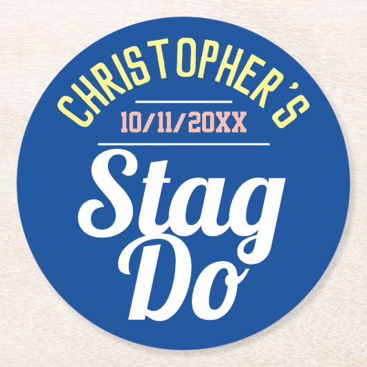 Jongens uitstapje ronde kartonnen onderzetter (Voorkant)