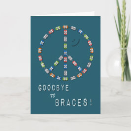 Jongens vaarwel Braces Gefeliciteerd Vredesteken Kaart