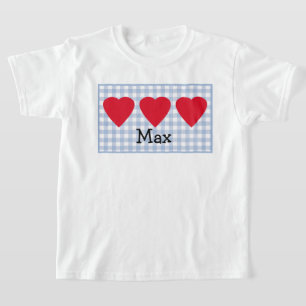 Jongens Valentijn Hart met Blauwe Speld T-shirt