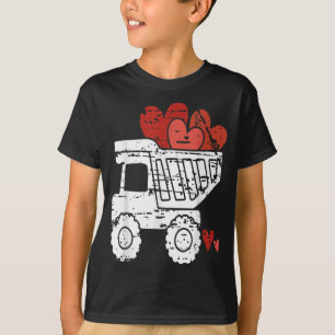 Jongens Valentijnsdag Harten Vrachtwagenladingen L T-shirt