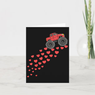Jongens Valentijnsdag Monster Truck Harten Peuter  Kaart