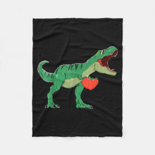 Jongens Valentijnsdag Shirt Kids T-rex Dinosaur I  Fleece Deken