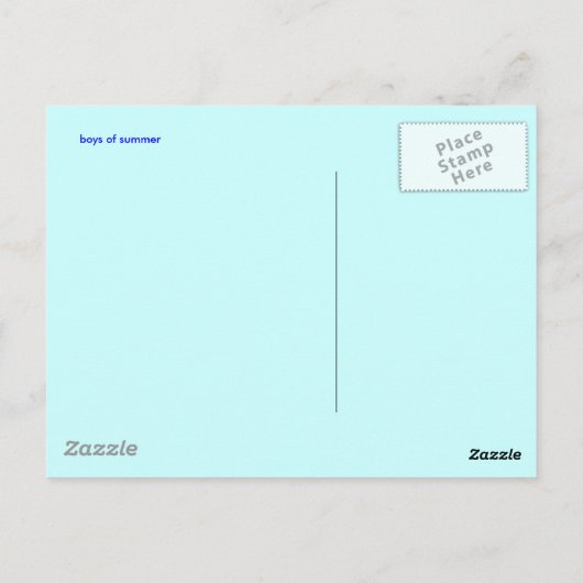 Jongens van het briefkaart van de zomer (Achterkant)