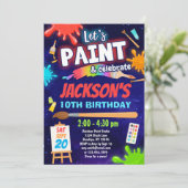 Jongens Verf en feestdag Kaart (Staand voorkant)