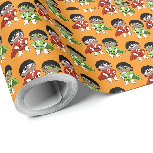 Jongens Verjaardag Action Hero Cadeaupapier (Rol Hoek)