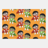 Jongens Verjaardag Action Hero Inpakpapier Vel (Voorkant 3)