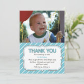 Jongens verjaardag bedankkaartje kaart (Staand voorkant)