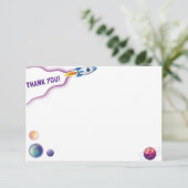 Jongens verjaardag - Buitenruimte - Hartelijk dank Bedankkaart (Staand voorkant)