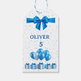 Jongens Verjaardag Cadeautags - Geschenk & Confett Cadeaulabel