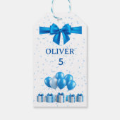 Jongens Verjaardag Cadeautags - Geschenk & Confett Cadeaulabel (Achterkant)
