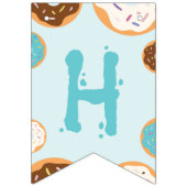 Jongen's Verjaardag - Donut Party - Party Flag Bun Vlaggetjes (Tweede vlag)