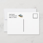 Jongens Verjaardag Party Blue Semi Truck Bedankkaart (Achterkant)