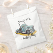Jongens Verjaardag Party Blue Semi Truck Bedankzakje (Geknipt)