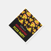 Jongens Verjaardag Pepperoni Pizza Patroon Party Servet (Hoek)