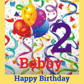 Jongen's Verjaardag Personaliseer Naam & Leeftijd  Cadeaupapier