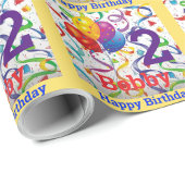 Jongen's Verjaardag Personaliseer Naam & Leeftijd  Cadeaupapier