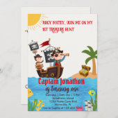 Jongens Verjaardag  Piratenfeest Kaart (Voorkant / Achterkant)