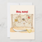 Jongens Verjaardag  Piratenfeest Kaart (Achterkant)