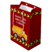 Jongens Verjaardag Red Dump Truck Custom Kinder Medium Cadeauzakje (Achterkant Gekanteld)