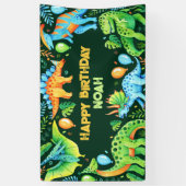 Jongens Verjaardag Schattigee Dinosaurussen Party  Spandoek (Verticaal)