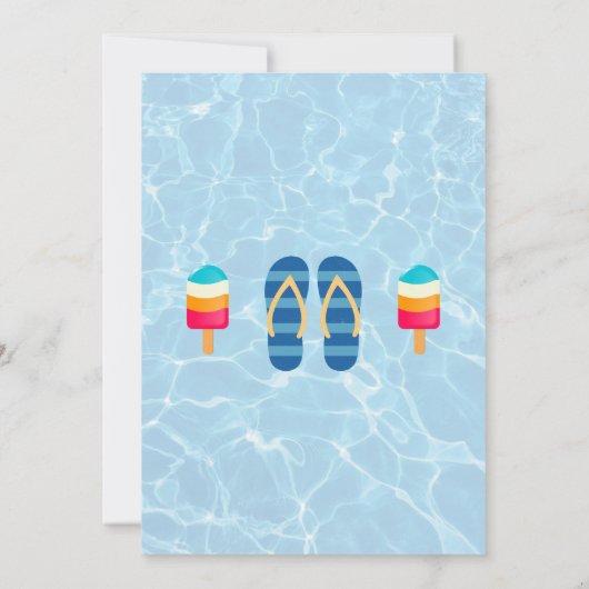 Jongens Verjaardag Splish Splash Pool Party Uitnod Kaart (Achterkant)