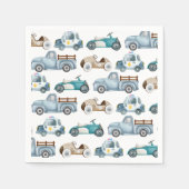 Jongens Verjaardag Thema Oude Auto Servet (Voorkant)