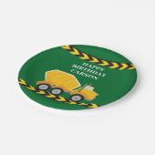 Jongens Verjaardagsfeest Custom Green Truck Kinder Papieren Bordje (Gekanteld)