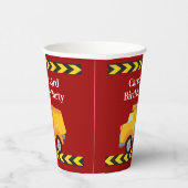 Jongens Verjaardagsfeest Custom Red Dump Truck Kin Papieren Bekers (Rechts)
