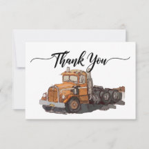 Jongens Verjaardagsfeest Sinaasappel Semi Truck