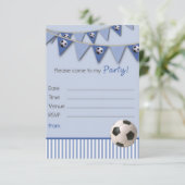 Jongens verjaardagsfeest uitnodiging (Staand voorkant)