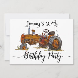 Jongens verjaardagsfeestje met ontwerp van antieke save the date