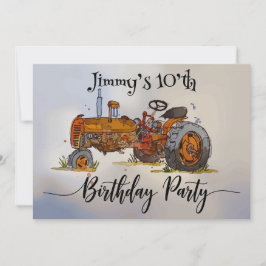 Jongens verjaardagsfeestje met ontwerp van antieke save the date