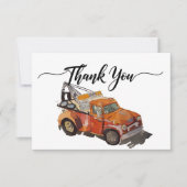 Jongens verjaardagsfeestje wrak bedankkaart (Voorkant)