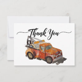 Jongens verjaardagsfeestje wrak bedankkaart