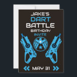 Jongens Verjaardagsfeestuitnodiging Dart Wars Kaart<br><div class="desc">Jongens Verjaardag Uitnodiging Dart Wars. ©Copyright HGIFY | Alleen HGI-winkels. Alle rechten voorbehouden. Voeg uw jongens naam,  uitnodiging datum,  tijd,  adres rvp contact antwoord.</div>