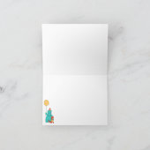 Jongens Verjaardagsfoto Stippen Bedankkaart (Binnen)