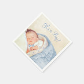 Jongens Vintage Baby Shower Servetten (Hoek)